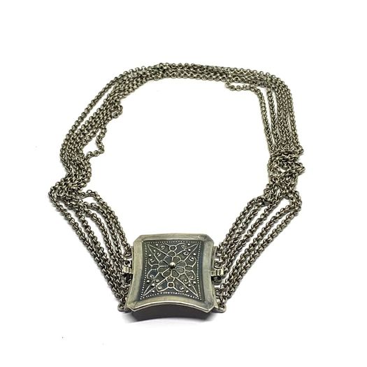 Antique Biedermeier 800 Silver Choker Necklace