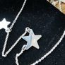 BNWT - MK Silver Double Star Necklace Image 6
