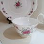 Vintage Queen Anne  9 piece Tea Set Pink Floral Gold Bone China Image 5