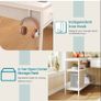 L Shaped Computer Desk with 2 Drawers,Office Corner Desk, White 100cm,2 Drawers and 2 Storag  e Shelves for Extra Storage, Compact Corner fit Design, Perfect for Home Workspace & Study use Image 4