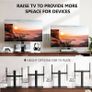 NEW SALE | Universal TV Stand for 27-55 Inch TV, Height Adjustable & 10 Degree Horizontal Adjustable Table Top TV Stand with 8mm Glass Base, Pedestal TV Mount Stand Bracket Max VESA 400x400mm Holds 40kg Image 6