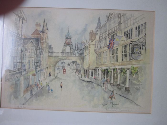 Watercolour Framed Print The Eastgate Cheste Limited Edition By Kevin Sparrow