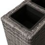 Garden Raised Bed with 4 Pots 2 pcs Poly Rattan Grey Image 3