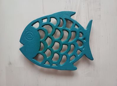 Cast Iron Metal Fish Kettle Pot Trivet Stand