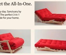 Versatile 3-in-1 Pine Futon Sofa Bed  Stylish and Space-Saving