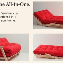 Versatile 3-in-1 Pine Futon Sofa Bed  Stylish and Space-Saving