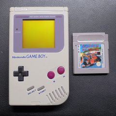 GameBoy Original Classic DMG-01 with New Glass Lens + Super R.C. Pro-Am