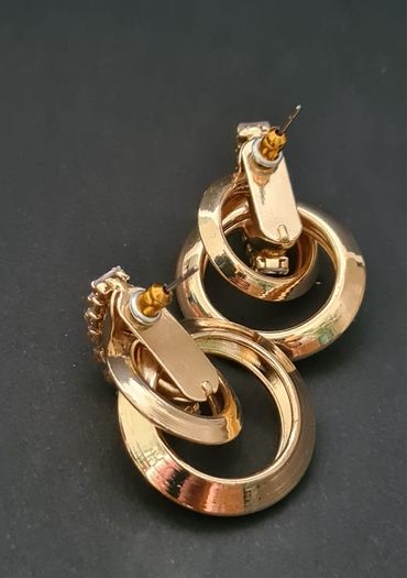 Accessorize Monsoon Gold Tone Crystal Stud Earrings, Statement Sparkle Jewellery