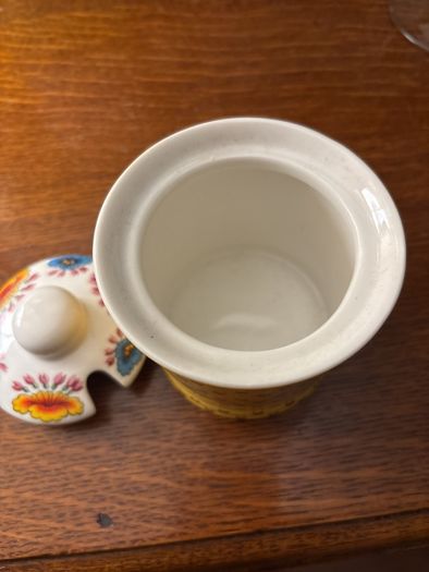 Avoca Collection - Yellow Spot Secret Garden Jam , Honey / Sugar Pot - as new