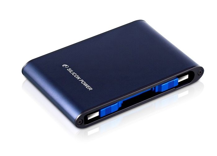 2TB Silicon Power Armor A80 Shockproof/ Waterproof Portable Hard Drive - USB3.0 - Blue Edition