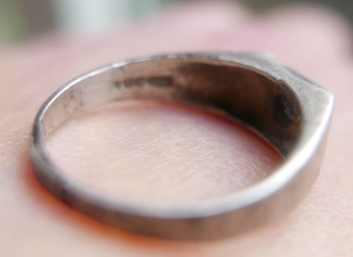Antique Sterling Silver 925 Sapphire Ring