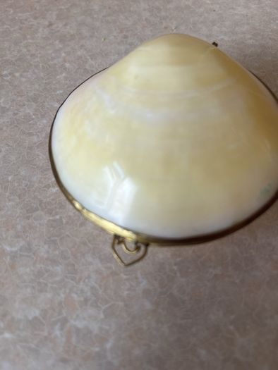 Clamshell Trinket Jewelry Box/Purse  & Roynd Picket compact dual mirror