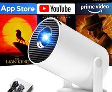 Projector 2026 Upgraded 18000 Lumen with WiFi6 and Bluetooth 5.4, Mini Projector 1080P Full HD Supported, 180 Rotation Compatible with HDMI/USB/Laptop/PS5