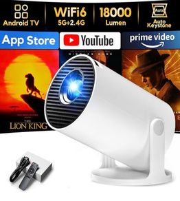 Projector 2026 Upgraded 18000 Lumen with WiFi6 and Bluetooth 5.4, Mini Projector 1080P Full HD Supported, 180 Rotation Compatible with HDMI/USB/Laptop/PS5
