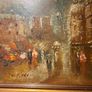 painting Parisian street scene oil on board signed W Kirby Image 2