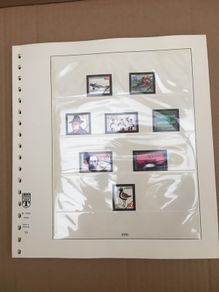 Germany (Deutschland) 1974-81 Lindner-T Illustrated 18 Ring Hingless Album Pages