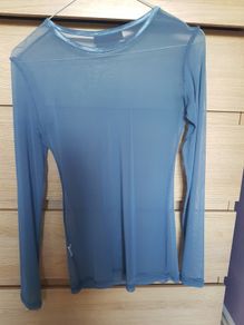 blue mesh top fits xs s small m