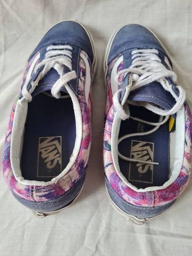 vans old skool multi paint Size 6 eu 37 blue I'm great condition