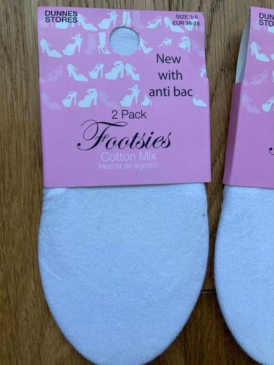 White Cotton Socks UK Size 3-5 ONLY 1euro set of 2 (2set left)