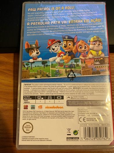 Paw Patrol On A Roll! Nintendo Switch