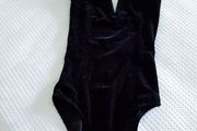 Black Velvet Bodysuit - Size xs