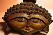 Beautiful Hand Carved Wooden Buddha Mask