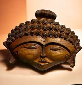 Beautiful Hand Carved Wooden Buddha Mask