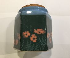 Forrester Bandon Pottery Hexagonal Jar/Caddy with cork lid