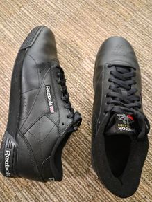 Brand New Reebok Ex O Fit Lo (Black Leather) Size UK 10 / EU 44.5
