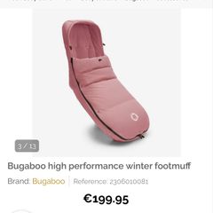 Bugaboo Thermolite Performance Footmuff BRAND NEW dusty rose pink