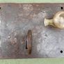 Large 11" x 6" Original Georgian Front Door Lock with Drop Handle (works well) Image 2