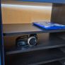 Rare Solid Wood IKEA Besta Vara - Made in Italy 1999 - Navy Reeded Glass TV Unit Image 5