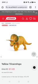 Schleich Dinosaur Triceratops limited edition - Brand New