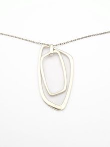 Geometric 925 Silver Pendant On Sterling Italian Chain