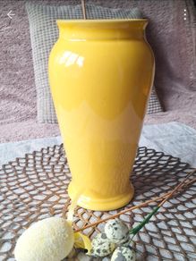 Beautiful yellow ceramic vase