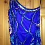 Stunning One shoulder Blue/multi coloured sequin dress with cut out detail on back Image 4