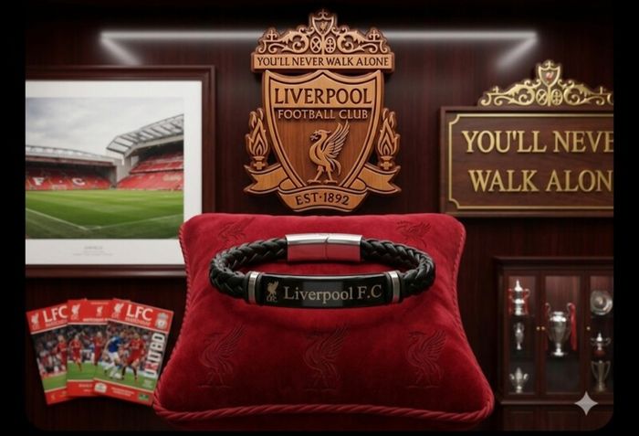 Liverpool FC Laser Engraved BLACK Bracelet