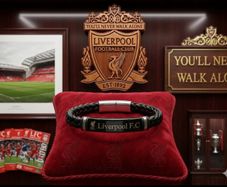 Liverpool FC Laser Engraved BLACK Bracelet