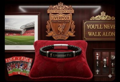Liverpool FC Laser Engraved BLACK Bracelet