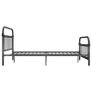 Bed Frame Grey Metal 160x200 cm Image 4