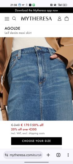 Agolde denim skirt