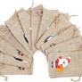 12 Christmas Jute Burlap Gift Bags Pouches with Drawstring Small Candy Bags for Xmas Favors Image 7