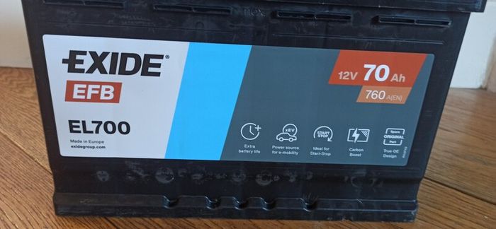 Stop/Start Car battery - Exide EFB 096  - El700  - New!