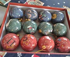 x1 Box of Large Shatterproof 12 Days of Christmas Baubles