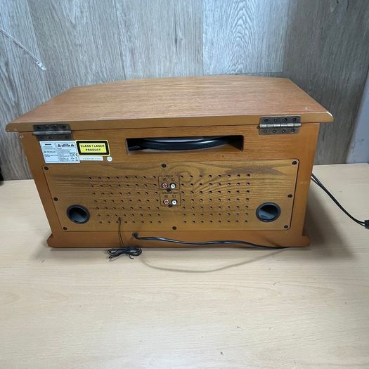 Neostar Deluxe Nostalgic Music Centre Wooden Box Vinyl Cd Cassette Radio