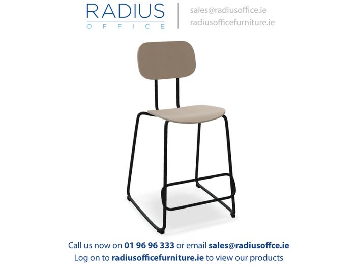 New School Low Armless Stool with Footrest