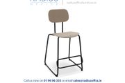 New School Low Armless Stool with Footrest