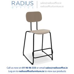New School Low Armless Stool with Footrest