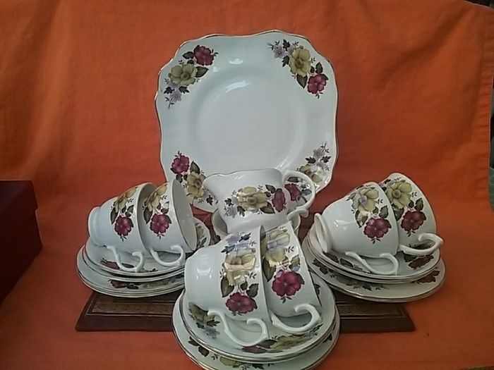Bone China Teaset twenty one piece.
