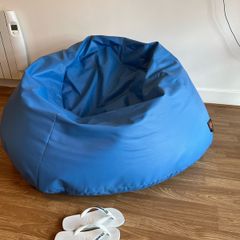 Blue bean bag chair